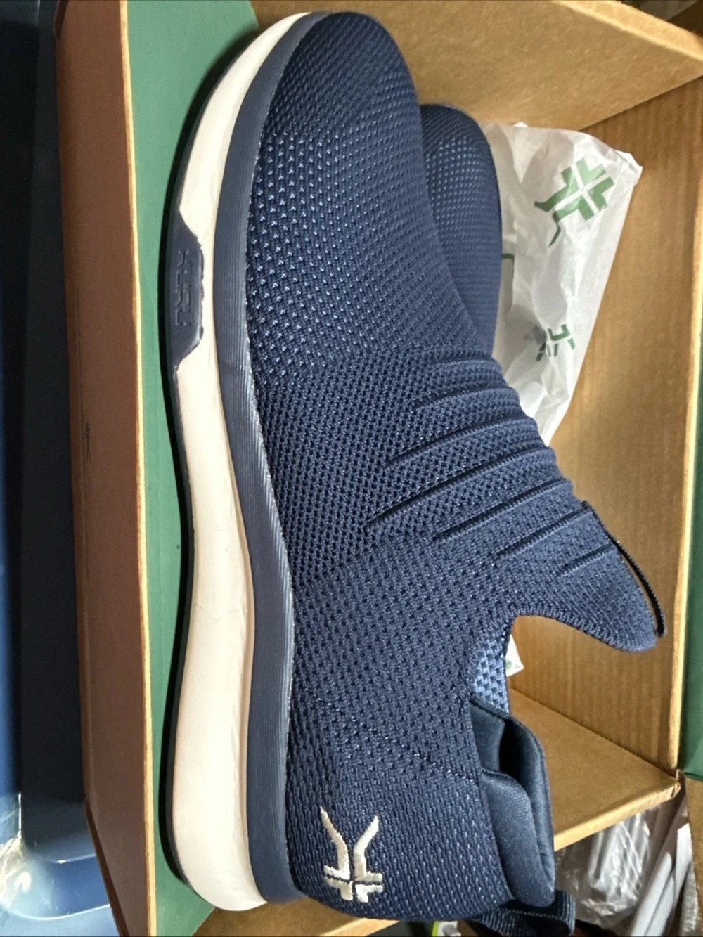 KURU atom Men’s Slip-On Knit Sneaker - Navy